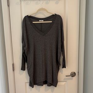 Cherish Charcoal V-Neck Sweater